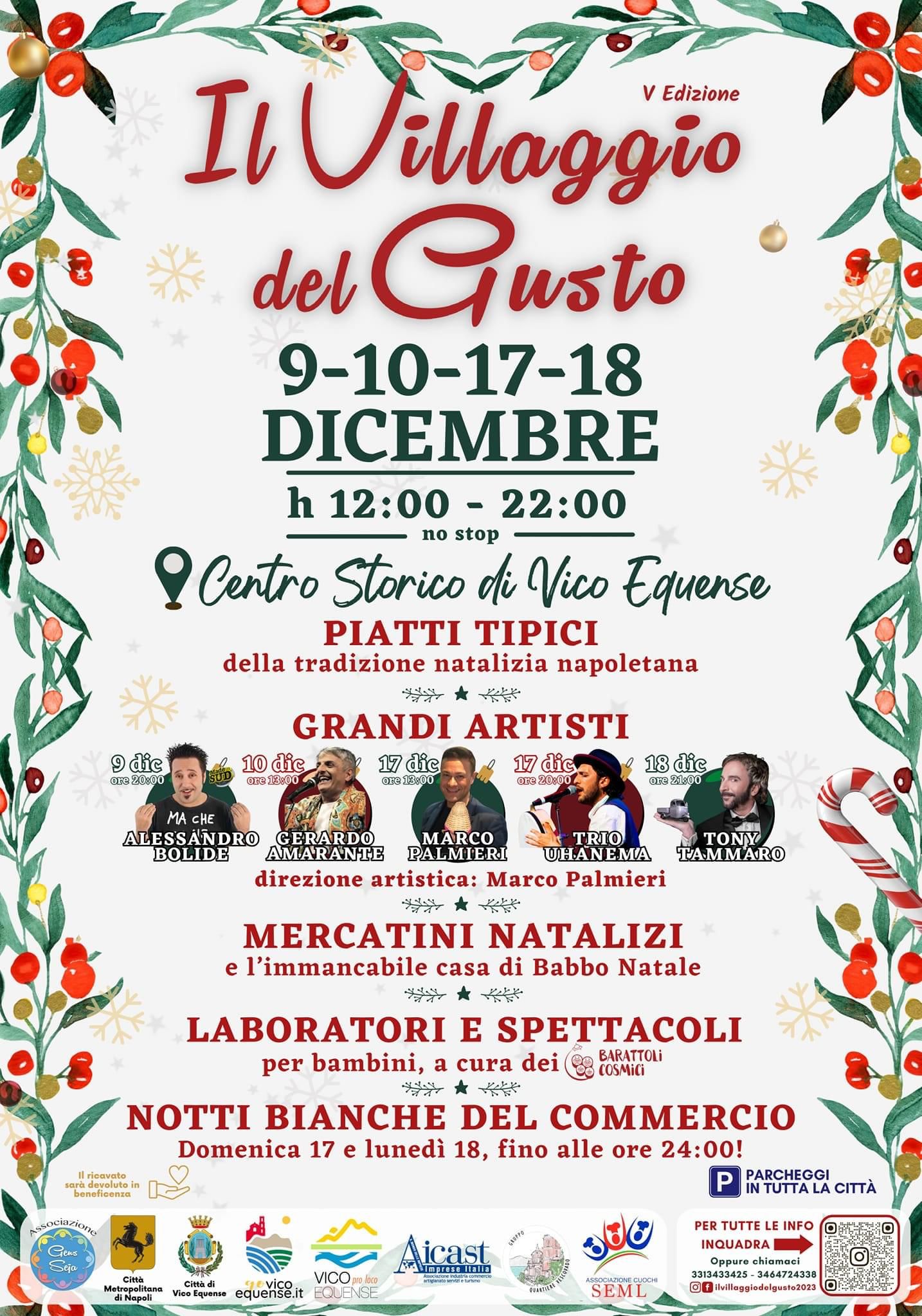 Natale 2023 a Vico Equense: Il Villaggio del Gusto