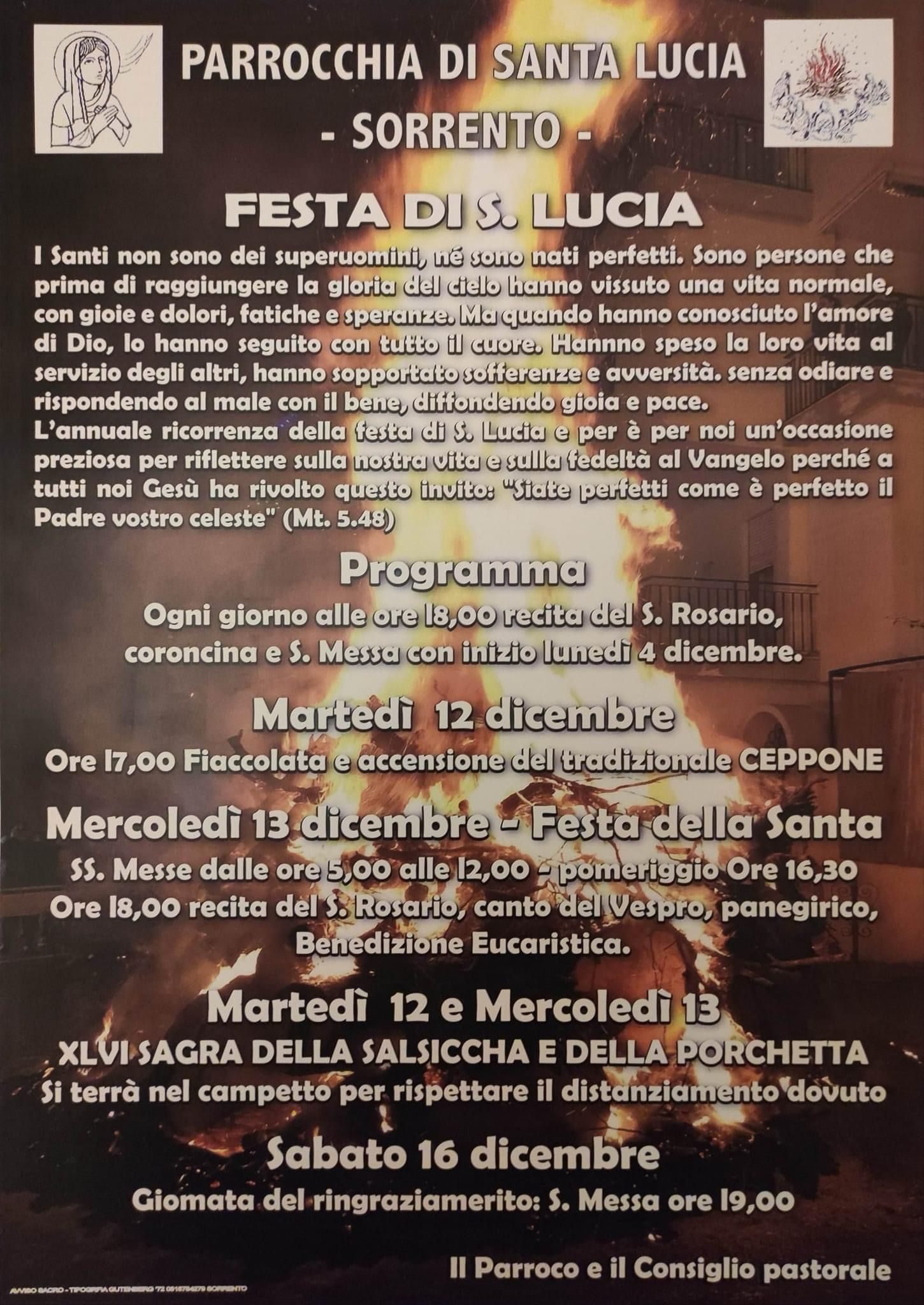 Natale 2023 a Sorrento: Ceppone di Santa Lucia