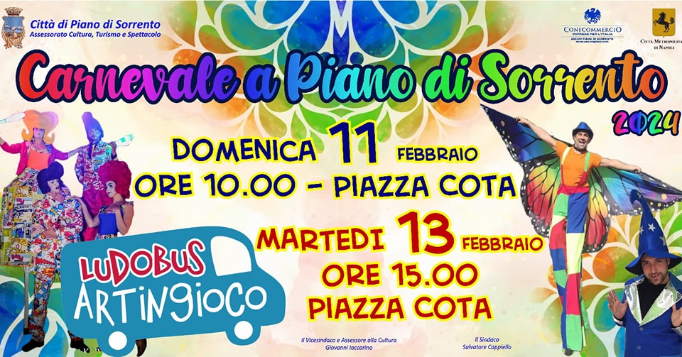 Carnevale 2024 a Piano di Sorrento – Il Programma