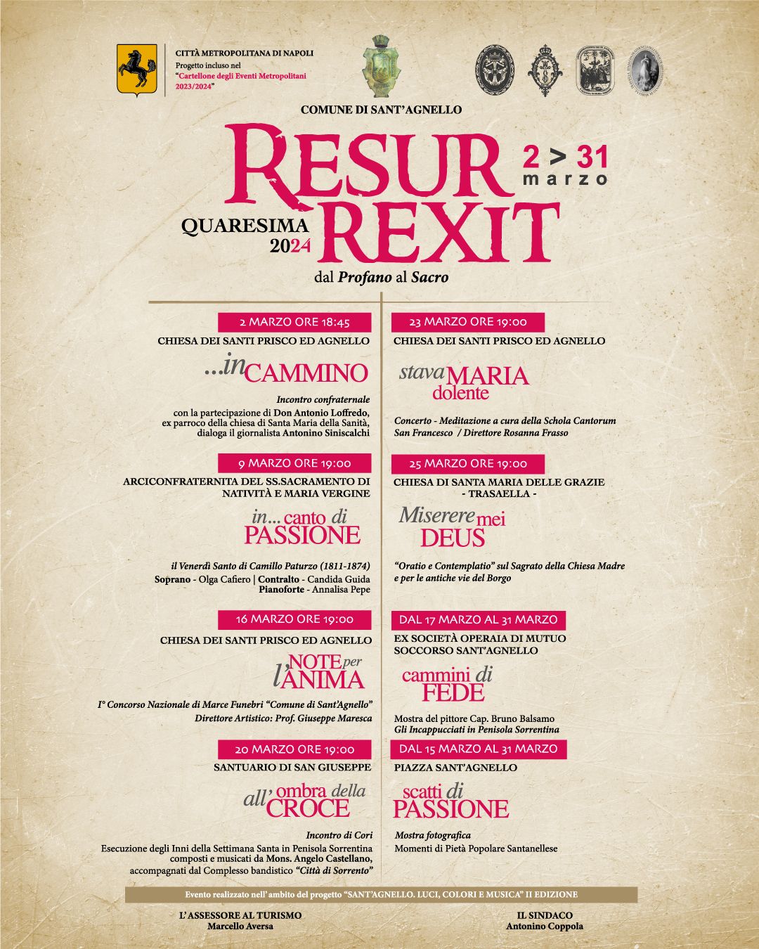 Eventi Marzo 2024 Sant’Agnello: il programma di Resurrexit