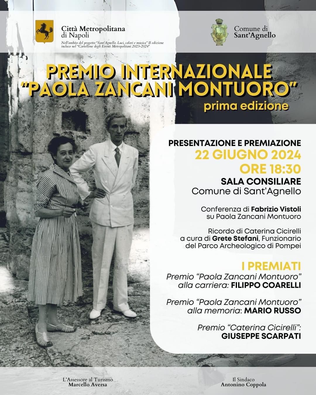 A Sant’Agnello il Premio Internazionale Paola Zancani Montuoro