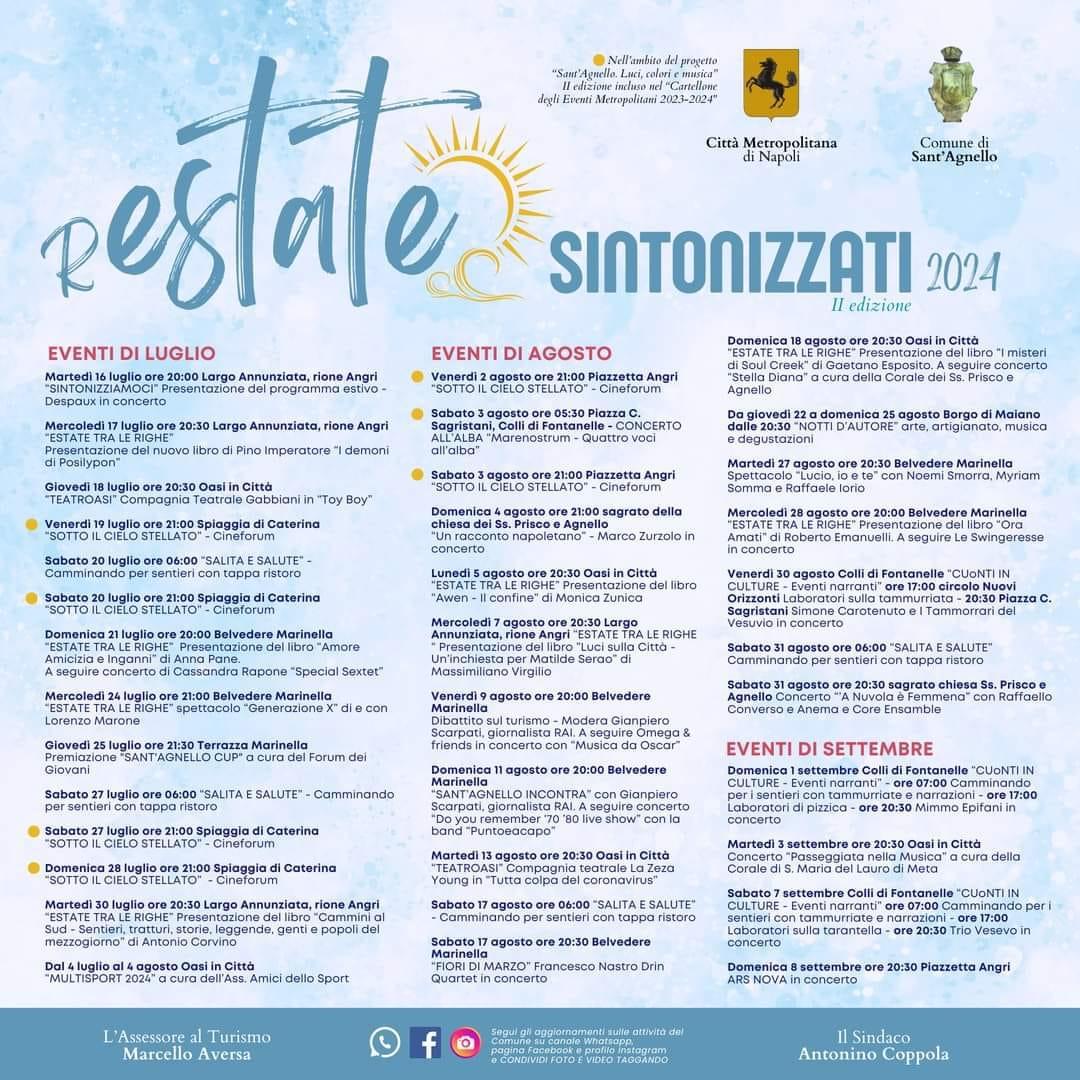 Estate 2024 a Sant’Agnello: il programma