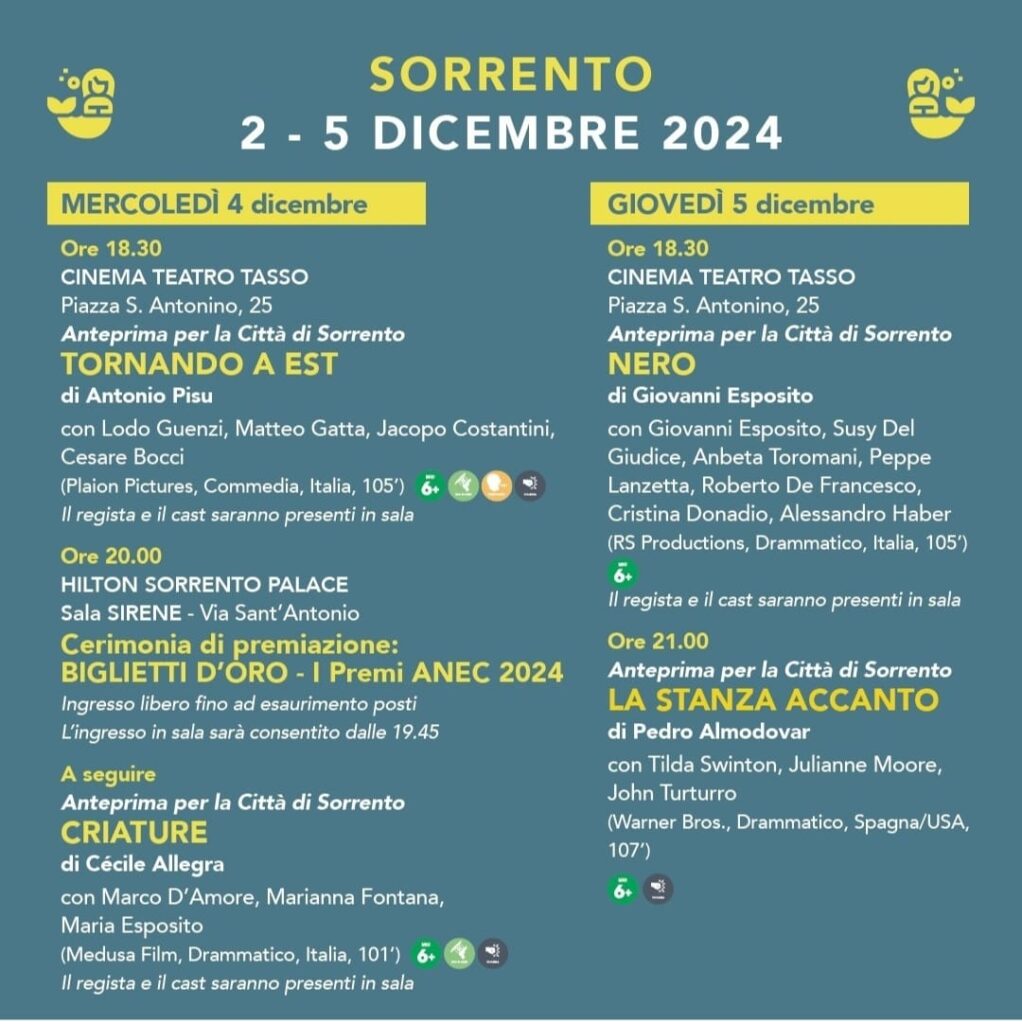 programma giornate di cinema sorrento 2024