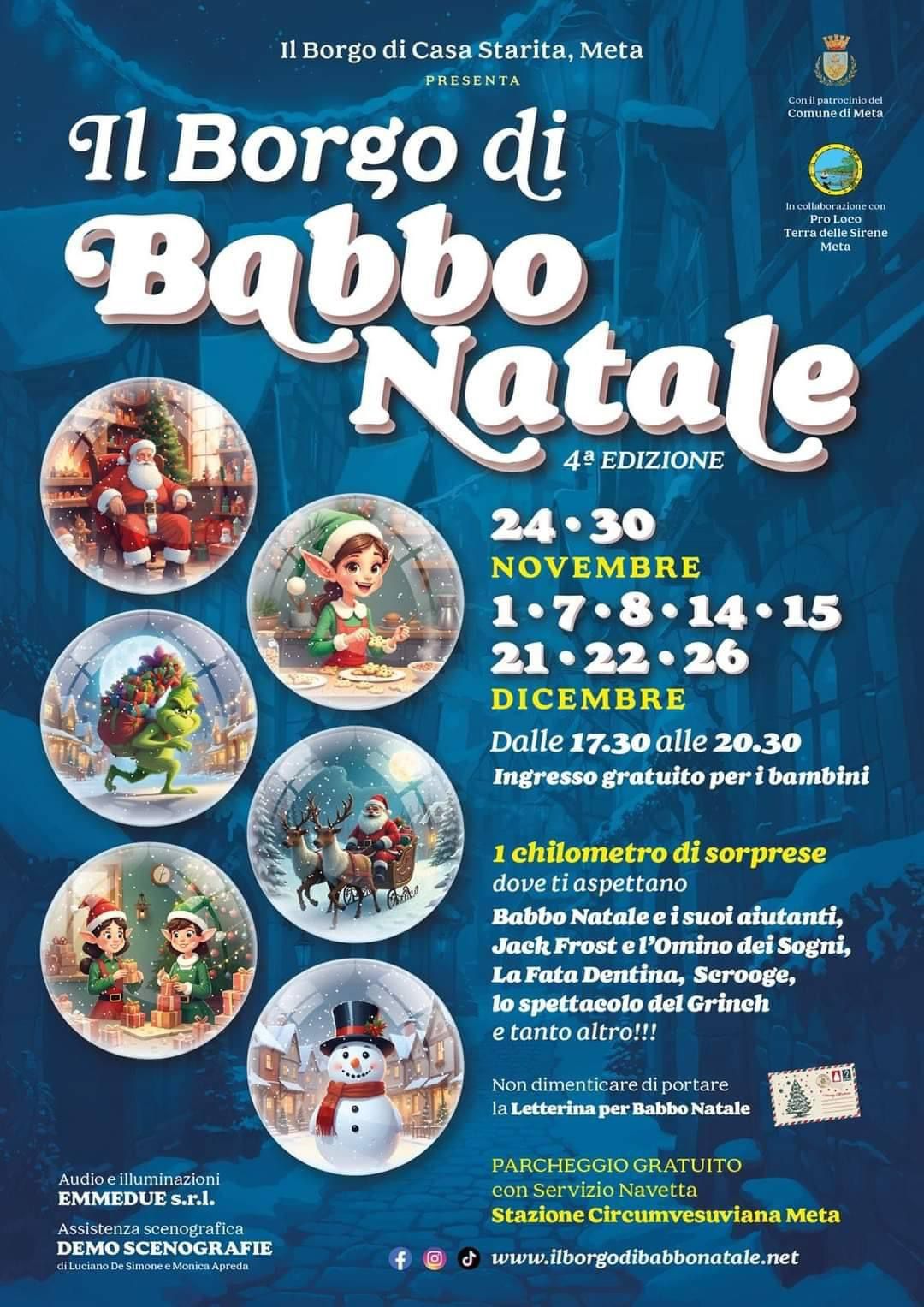 Natale 2024 a Meta: il Borgo di Babbo Natale