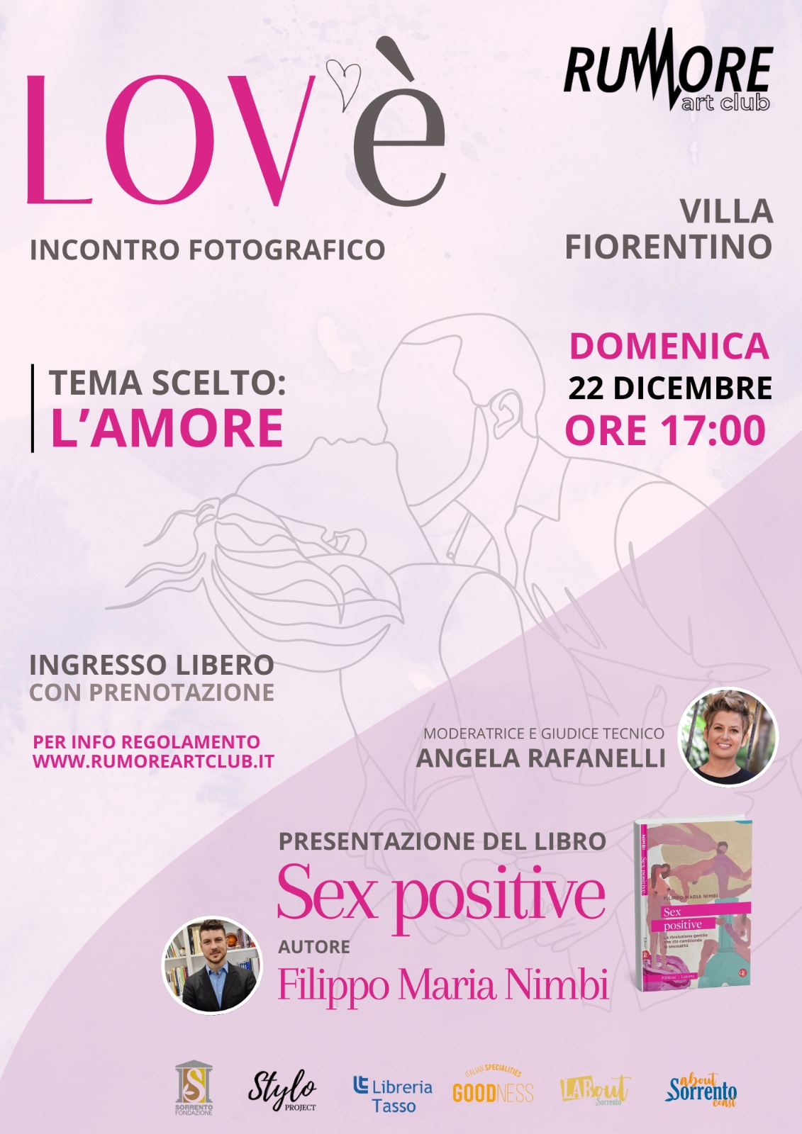 A Villa Fiorentino a Sorrento Incontro Fotografico “Lov’è” e Presentazione del libro “Sex Positive”