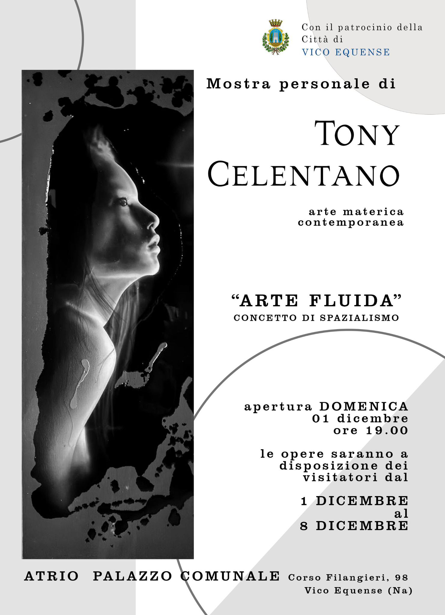 A Vico Equense la Personale “Arte Fluida” di Tony Celentano