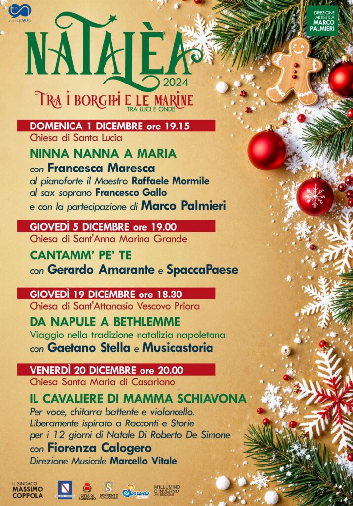 sorrento rassegna teatro e musica natalea tra i borghi e le marine m'illumino d'inverno 2024 Natale a Sorrento