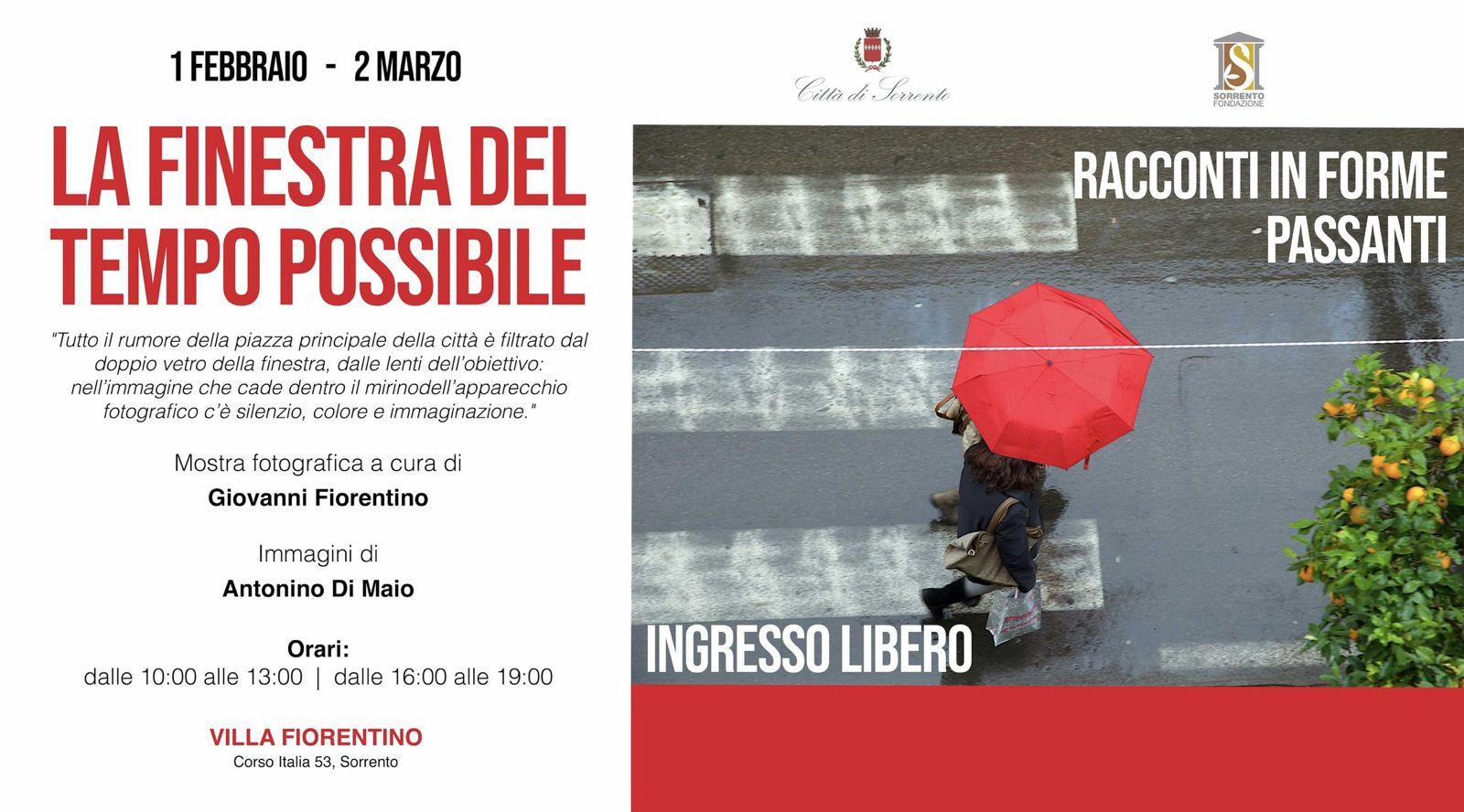 In Sorrento the Photo Exhibition “La Finestra del tempo possibile” by Antonino Di Maio