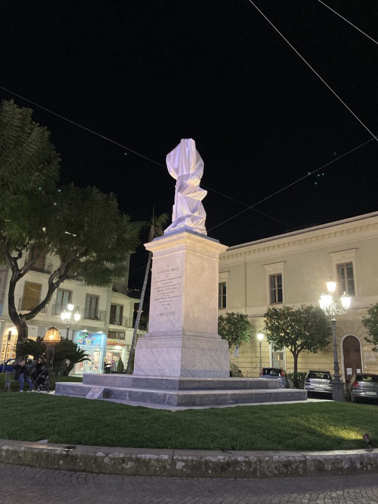 Celebrations of Sorrento’s Patron Saint, Sant’Antonino Justinr Gibert mypovsorrento february 2025 covered statute