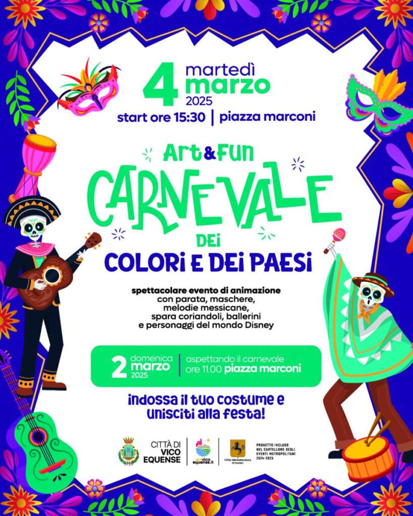 programma Carnevale 2025 Vico Equense