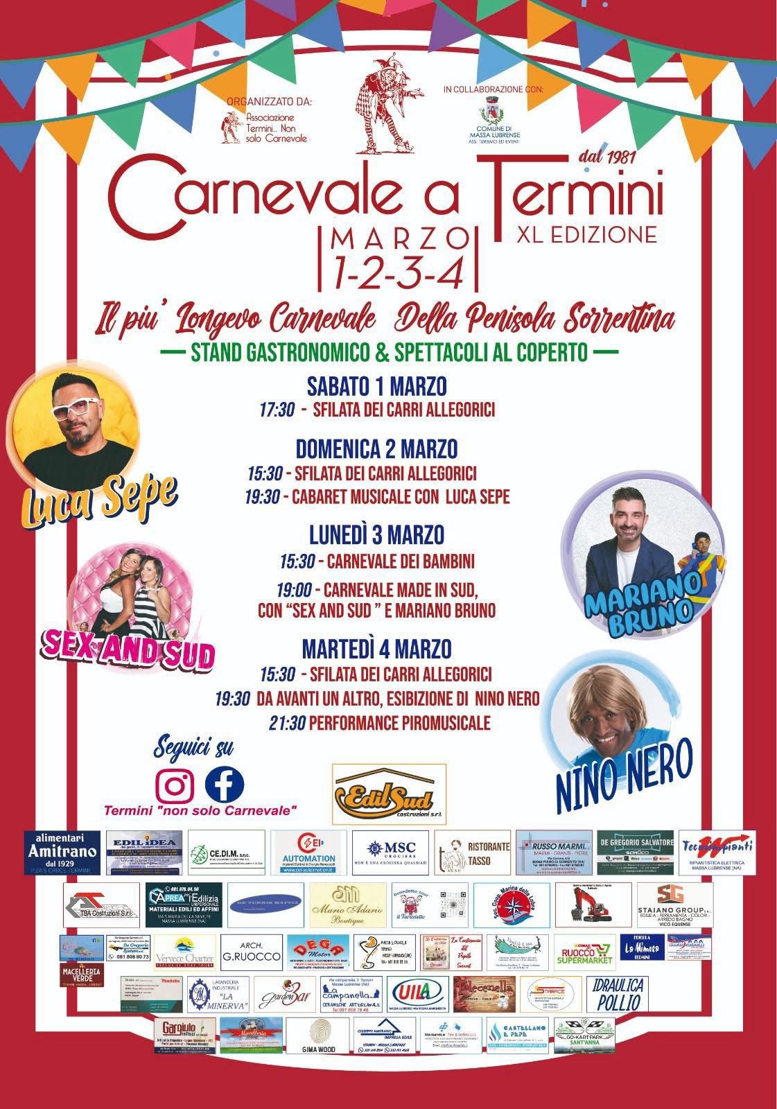 Carnevale a Termini 2025 – Sfilata dei Carri