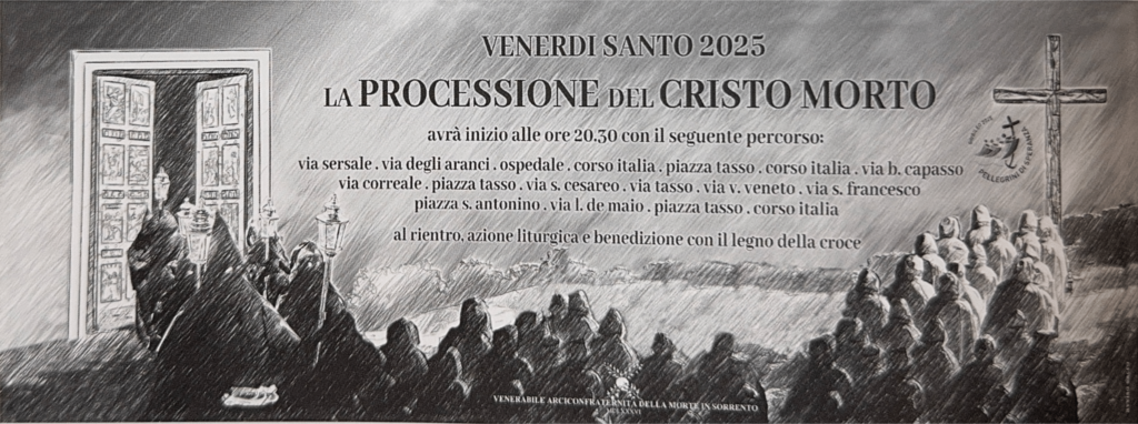 Processione Nera del Cristo Morto Sorrento 2025 Venerdì Santo