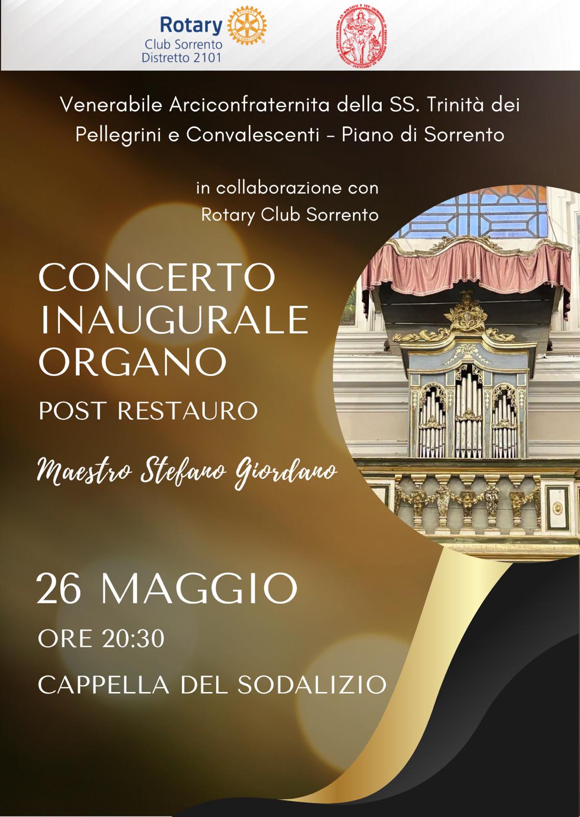 Eventi Piano di Sorrento: Concerto Inaugurale d’Organo a Trinità il 26 Maggio 2025