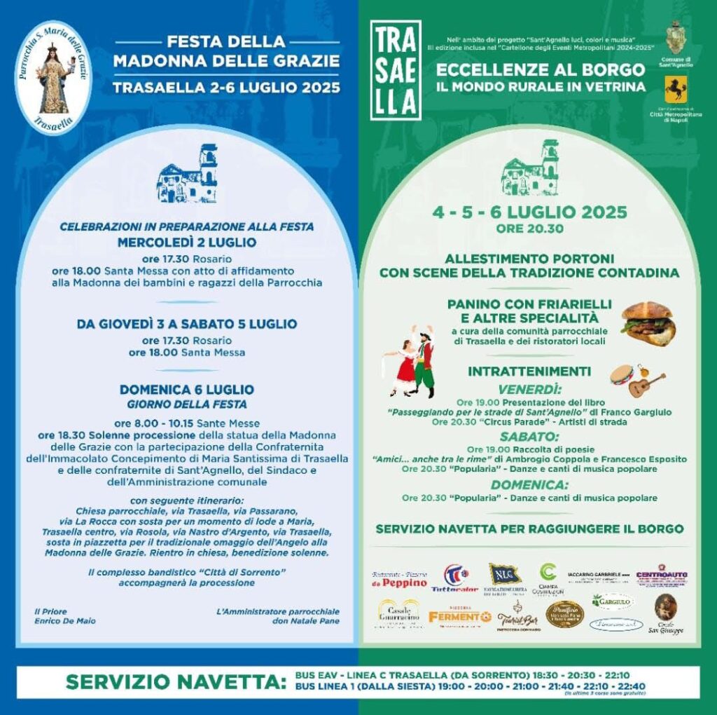 Festa Madonna delle Grazie 2025 Trasaella Sant'Agnello
