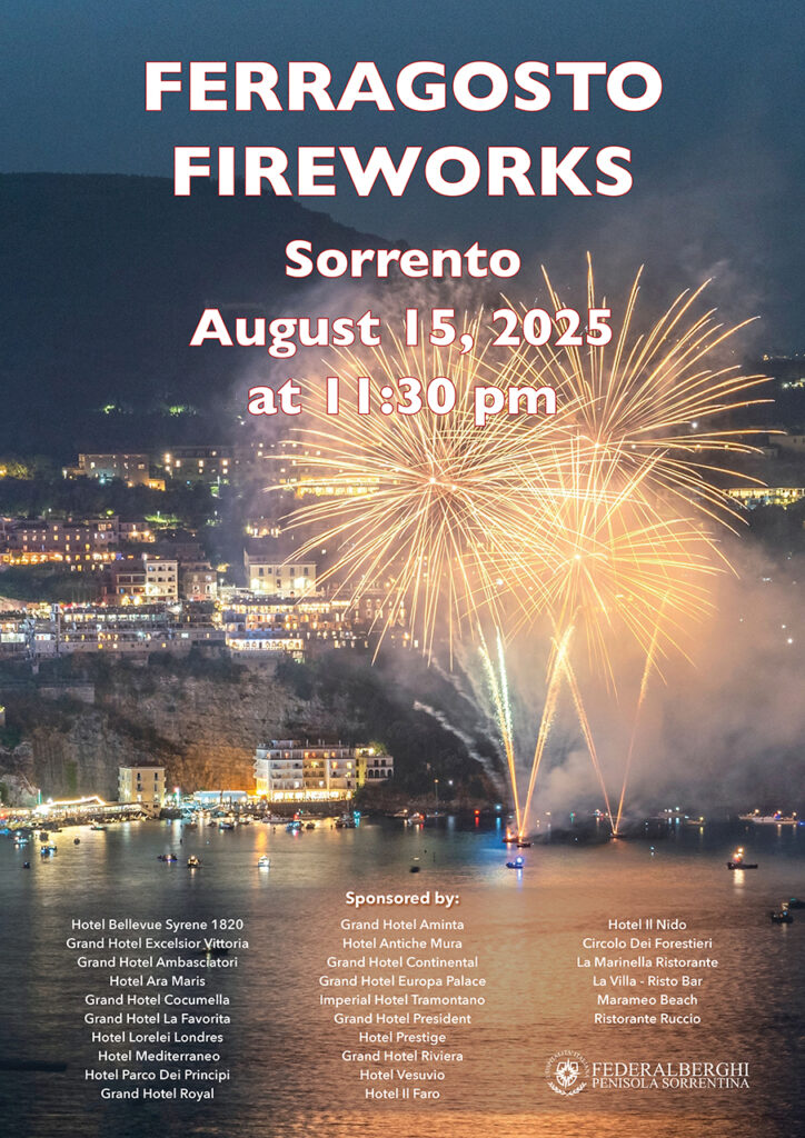 Ferragosto fuochi d'artificio Sorrento 2025