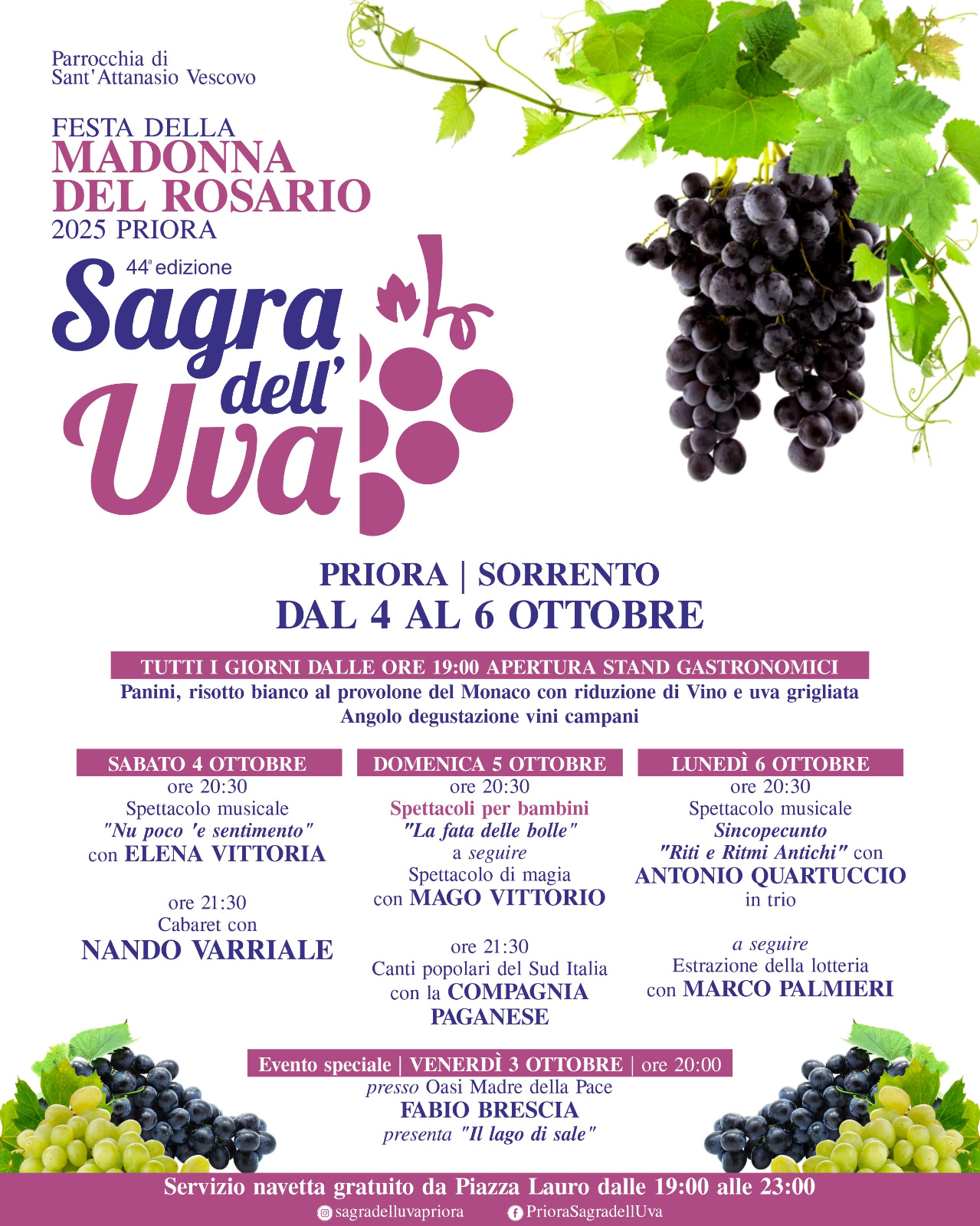 Priora Grape Festival 2025: three days of taste and tradition in Sorrento