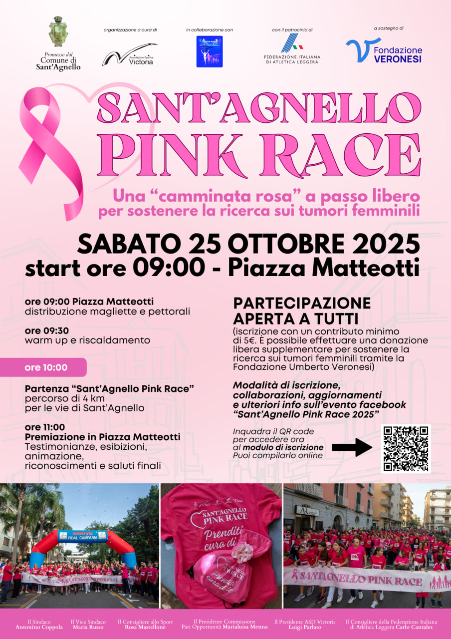 Sant’Agnello Pink Race 2025: Camminata solidale per la ricerca