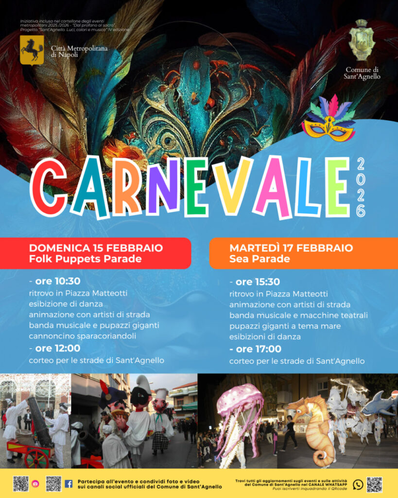 Locandina Carnevale Sant'Agnello 2026