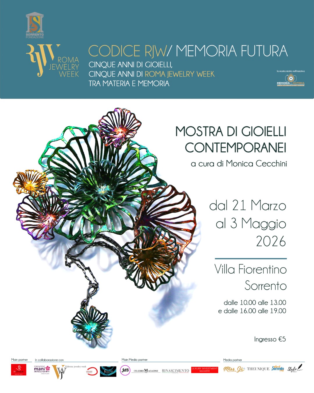 Mostra di Gioielli “Codice RJW / Memoria Futura” a Sorrento